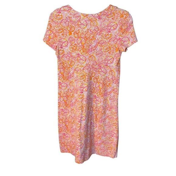 Lilly Pulitzer Kelsea Dress in Ten Speed Bicycle Print Sz XS Orange Pink - Picture 3 of 9